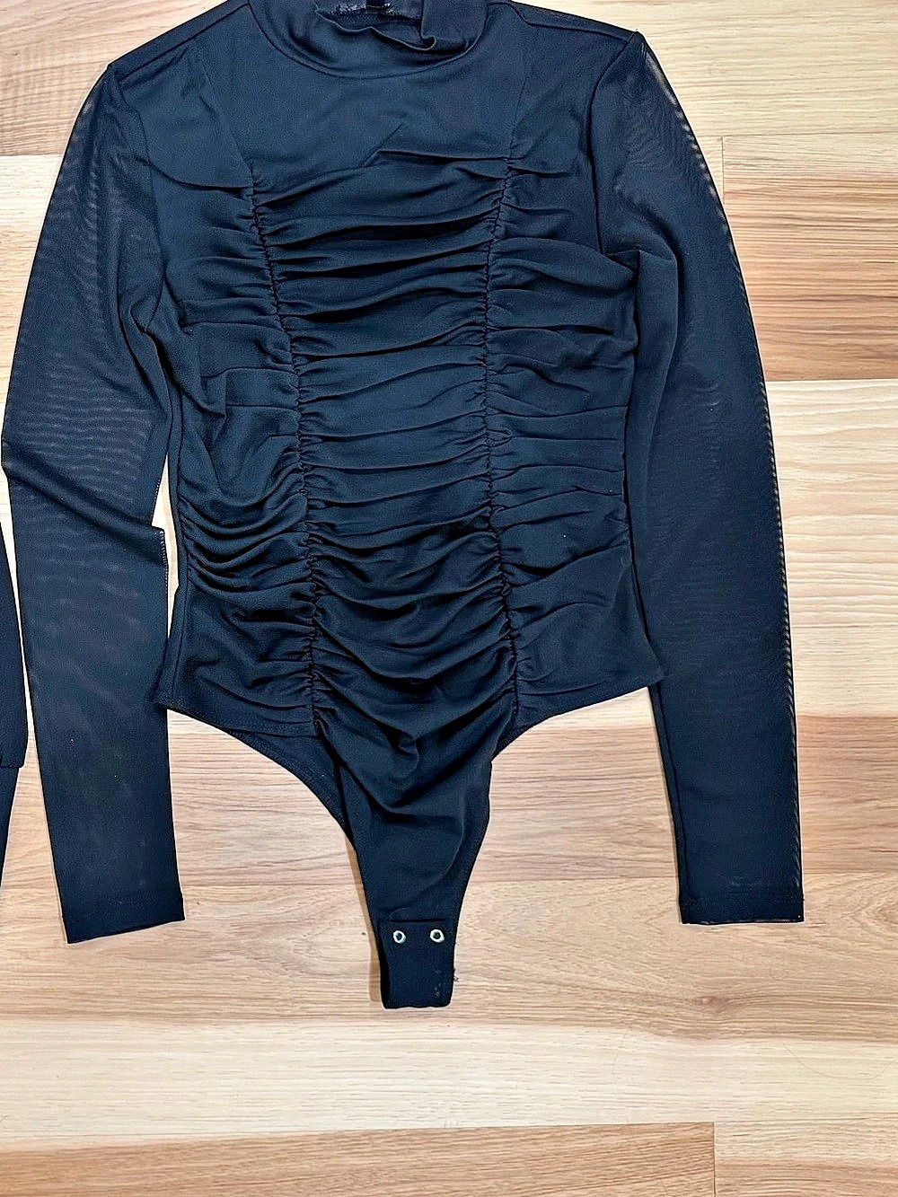 Dynamite Mesh Long Sleeve Bodysuit